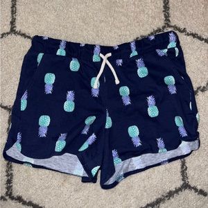 Upside down pineapple shorts